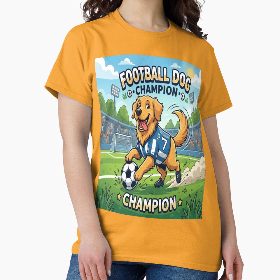 Football Dog Champion Cartoon by Sneh024