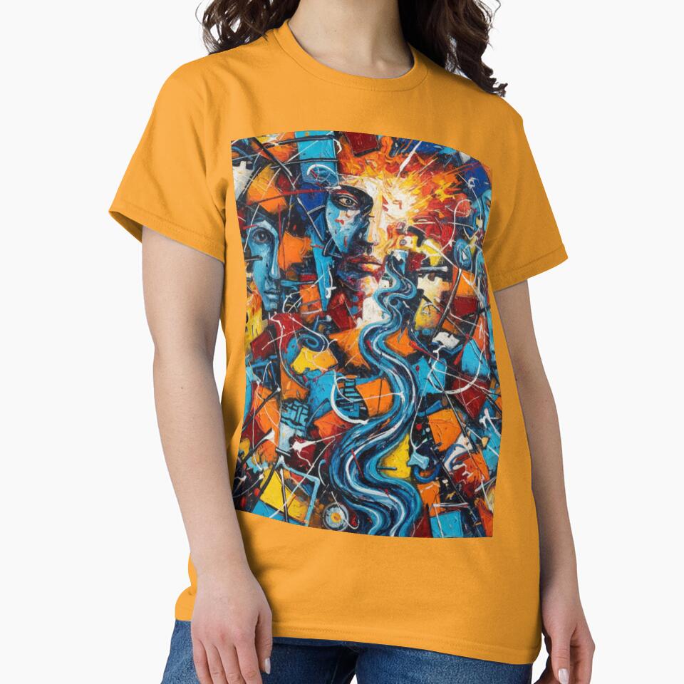Abstract Urban Portrait Art Modern Colorful Geometric Wall Decor T-Shirts, Hoodie, Sweatshirt