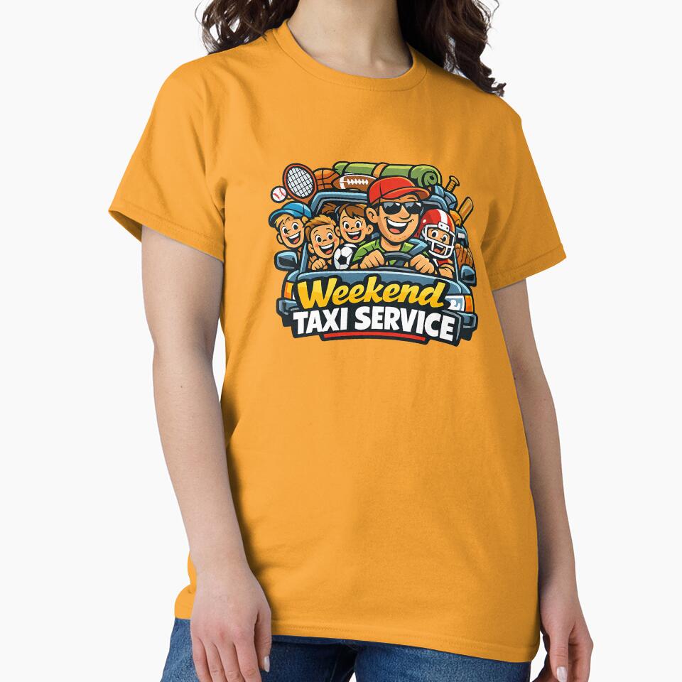 Weekend Taxi Service Funny Dad Design – Sports Dad Family Life Humor by MirAgency T-Shirts, Hoodie, Sweatshirt (Image 2)