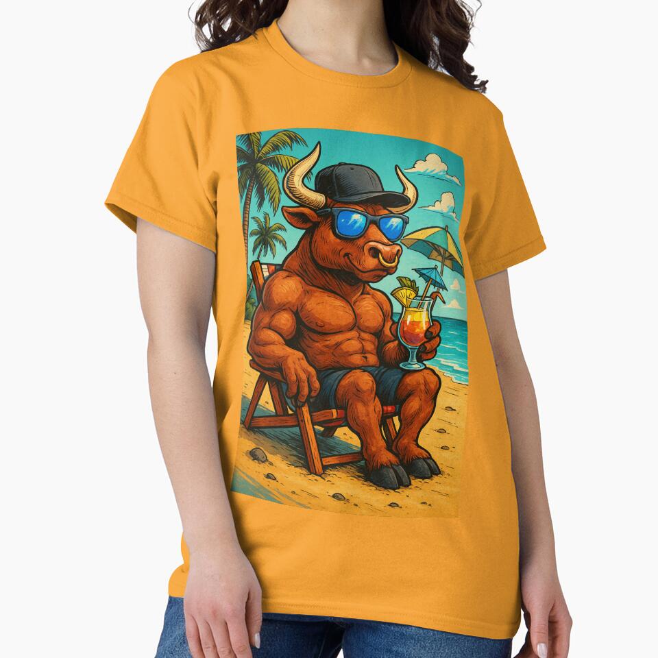 Beach Bull - Summer Vibes, Markets Highs! by Gooralwwl T-Shirts, Hoodie, Sweatshirt | BlankRebels.com (Image 2)