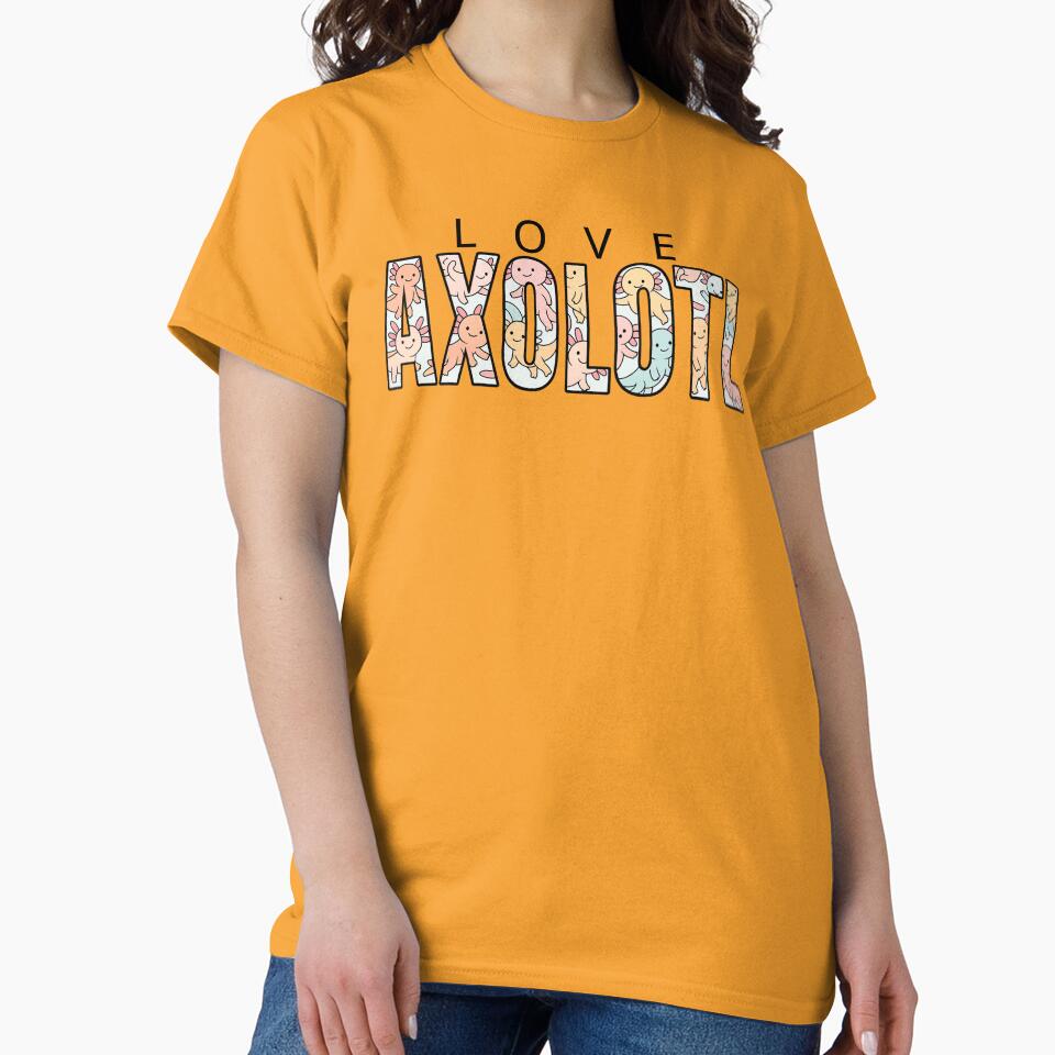 Cute Love Axolotl Letters – Kawaii Funny Axolotl Word Design by Lunaria Arts T-Shirts, Hoodie, Sweatshirt (Image 2)
