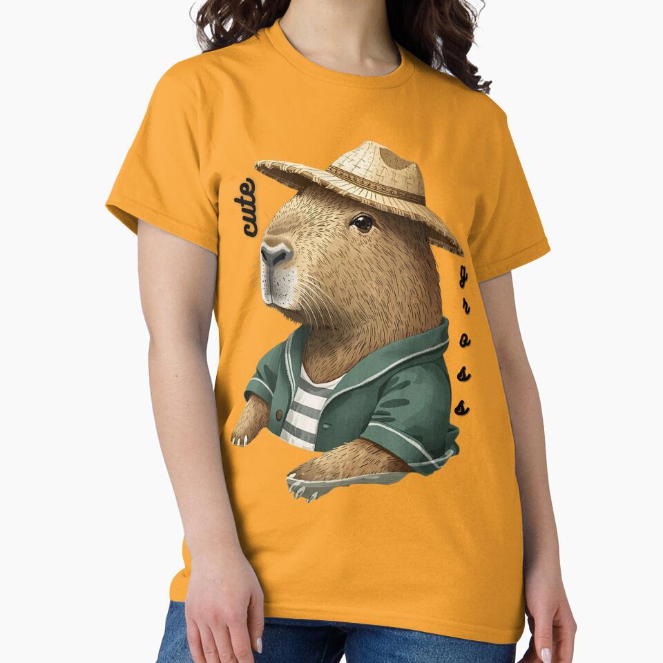 Capybara Illustration – Cute Animal Art T-Shirts, Hoodie, Sweatshirt