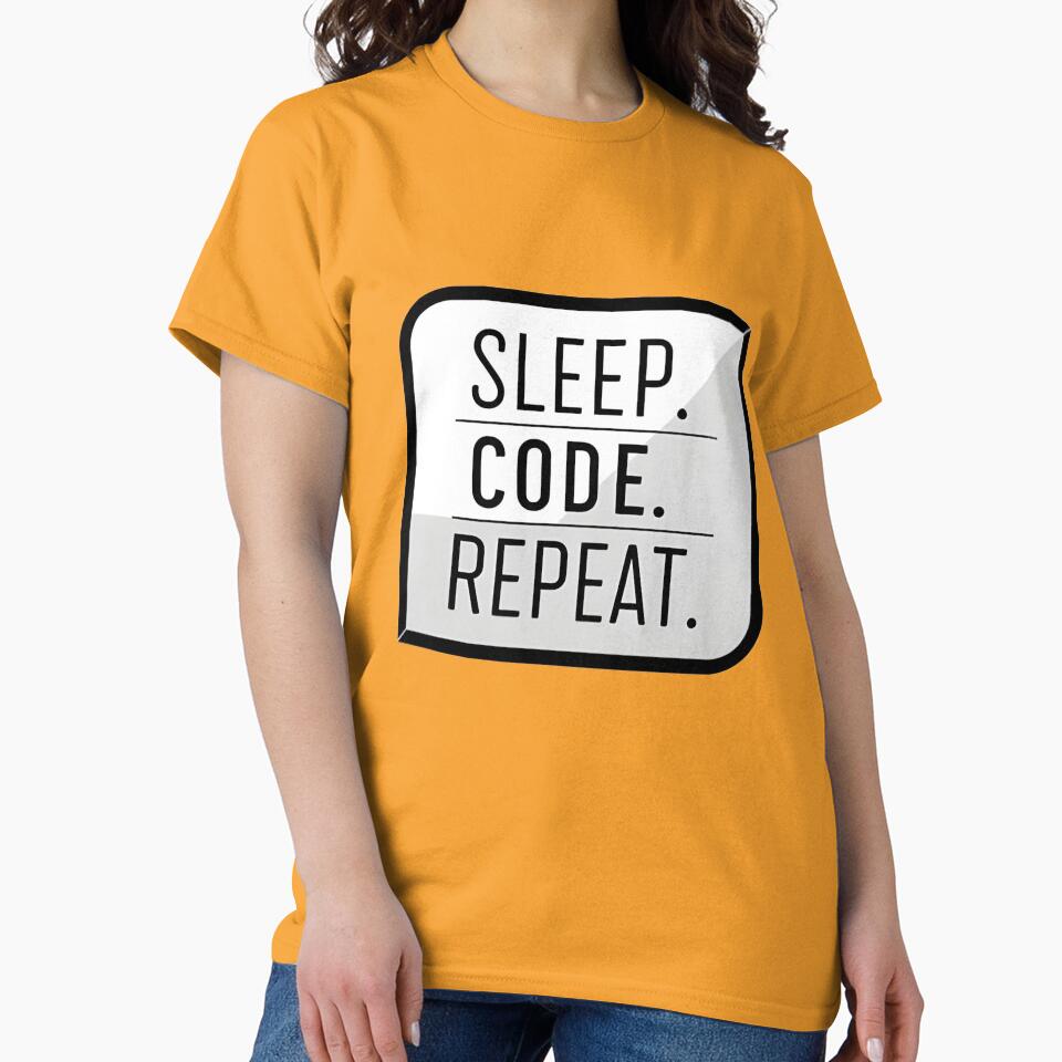 Sleep. Code. Repeat. - Minimalist Typography by NaD8Zz T-Shirts, Hoodie, Sweatshirt | BlankRebels.com (Image 2)