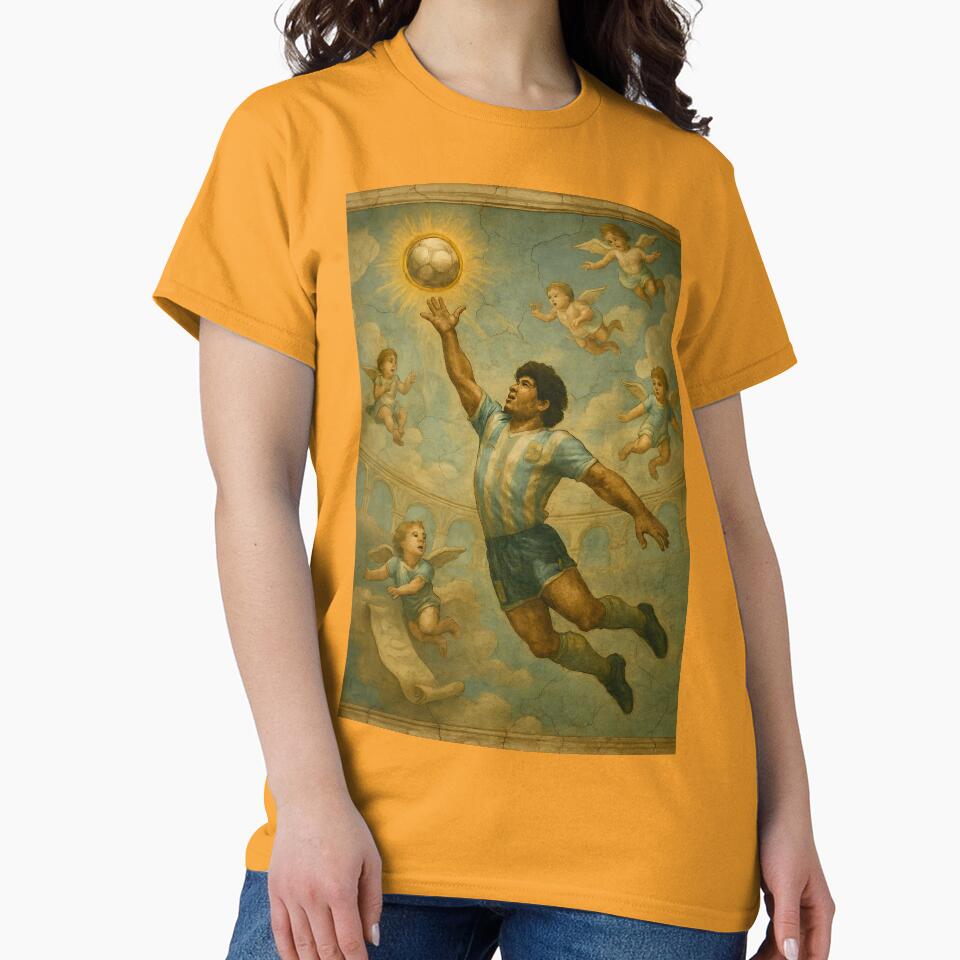 Maradona – Hand God Divine Fresco Football Poster T-Shirts, Hoodie, Sweatshirt