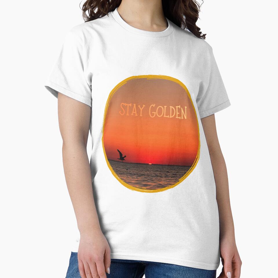 Stay Golden – Sunset Ocean Aesthetic by Zyrafiatko T-Shirts, Hoodie, Sweatshirt | BlankRebels.com (Image 2)