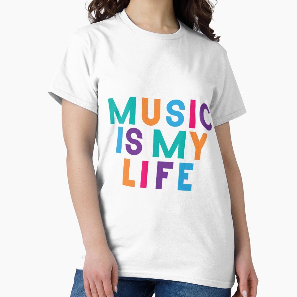 Music is my life words by DesignPMG T-Shirts, Hoodie, Sweatshirt | BlankRebels.com (Image 2)