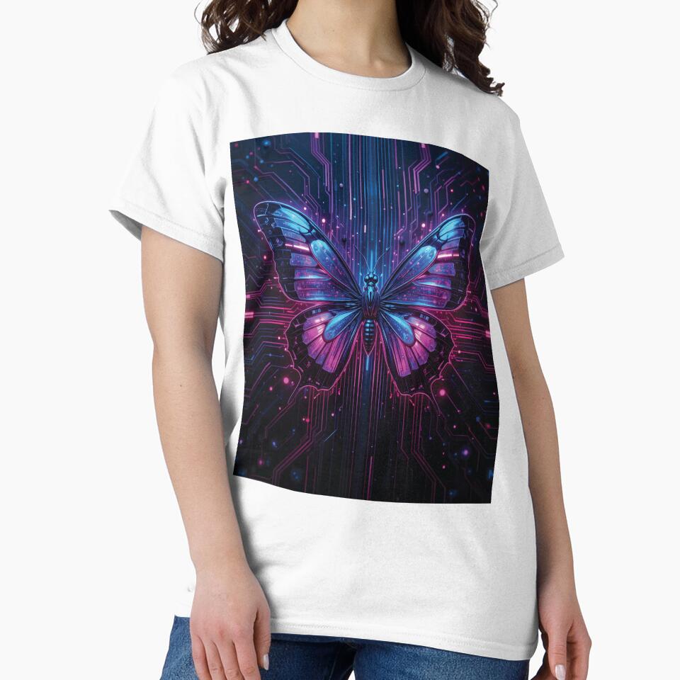 Y2K Cyber Butterfly – Futuristic Vaporwave Wings by Kabali-SL T-Shirts, Hoodie, Sweatshirt | BlankRebels.com (Image 2)