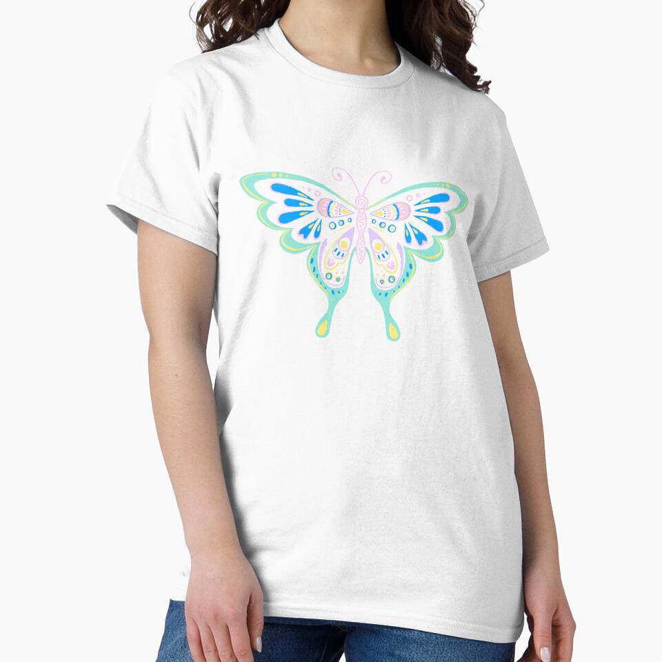 Colourful 2000s butterfly by AstraeaArt22 T-Shirts, Hoodie, Sweatshirt | BlankRebels.com (Image 2)