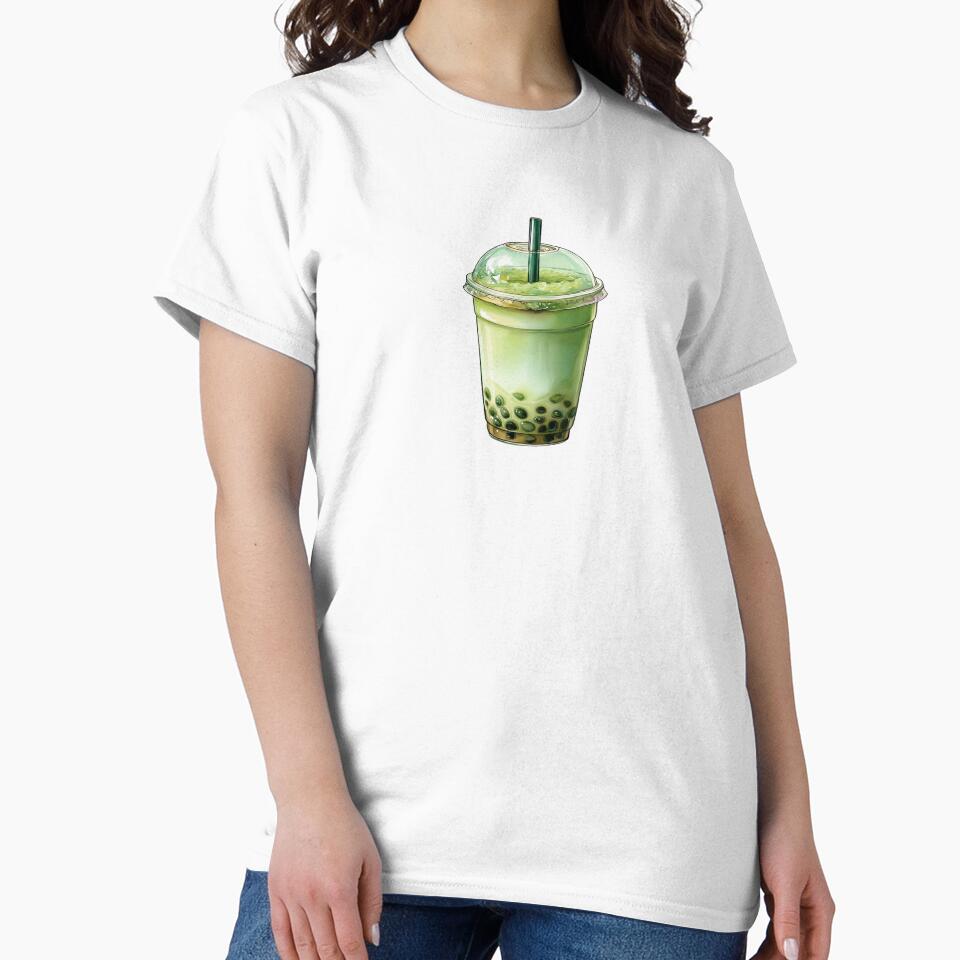 Iced Matcha Latte Boba Bubble Tea by matchakpop T-Shirts, Hoodie, Sweatshirt | BlankRebels.com (Image 2)