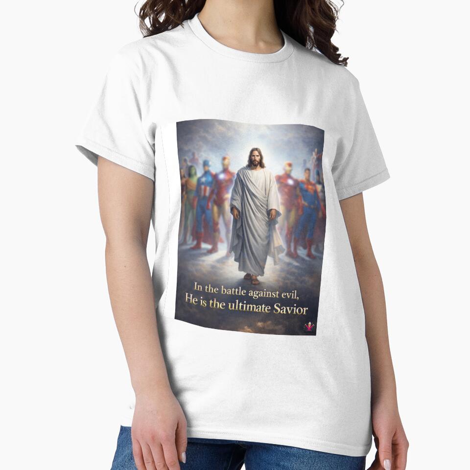 Jesus, the greatest Hero by Mertonopolis T-Shirts, Hoodie, Sweatshirt | BlankRebels.com (Image 2)