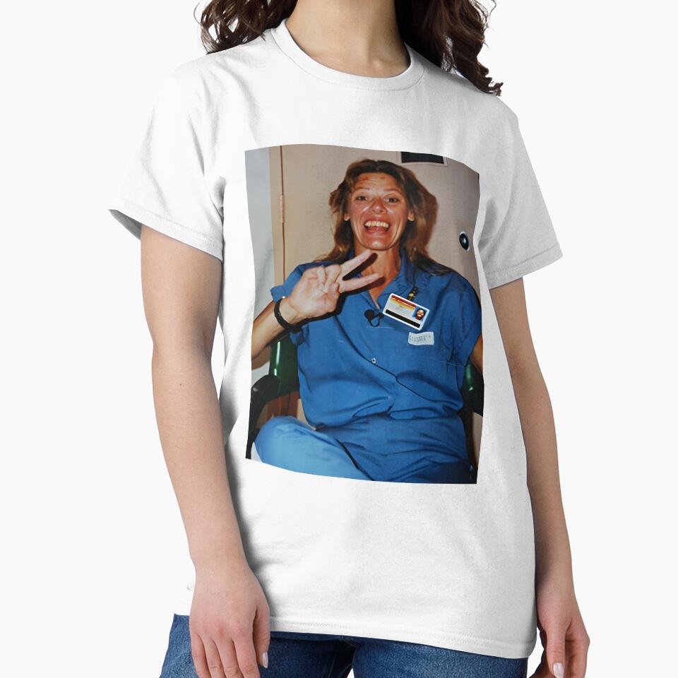 Aileen Wuornos - Iconic Peace Sign Portrait - Vintage True Crime Documentary T-Shirt by claydunker Hoodie,... (Image 2)