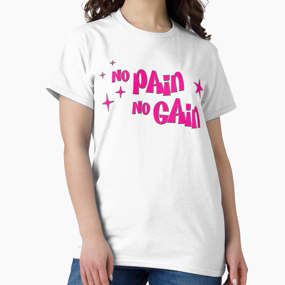 NO PAIN NO GAIN but girly by Larryhearts T-Shirts, Hoodie, Sweatshirt | BlankRebels.com (Image 2)