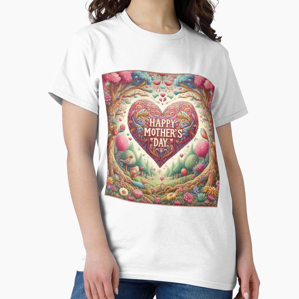 Happy Mothers Day Vibrant Heart Forest by Illuministique T-Shirts, Hoodie, Sweatshirt | BlankRebels.com (Image 2)