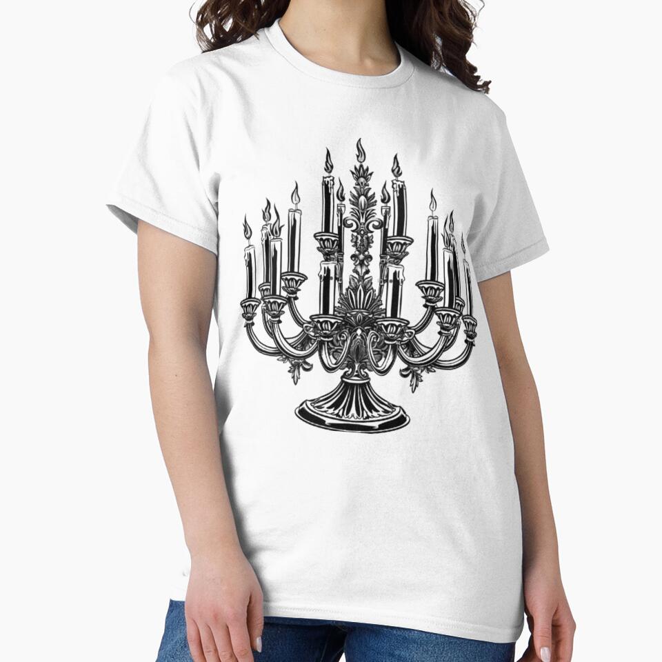 Gothic Candelabra Ornament by AlexLineArt T-Shirts, Hoodie, Sweatshirt | BlankRebels.com (Image 2)