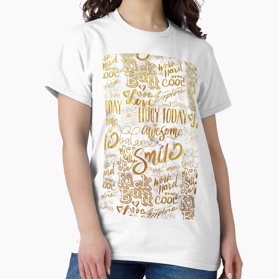 Inspirational Words Marble by Gatto Viola Designs by Alessandra Ragusa T-Shirts, Hoodie, Sweatshirt (Image 2)