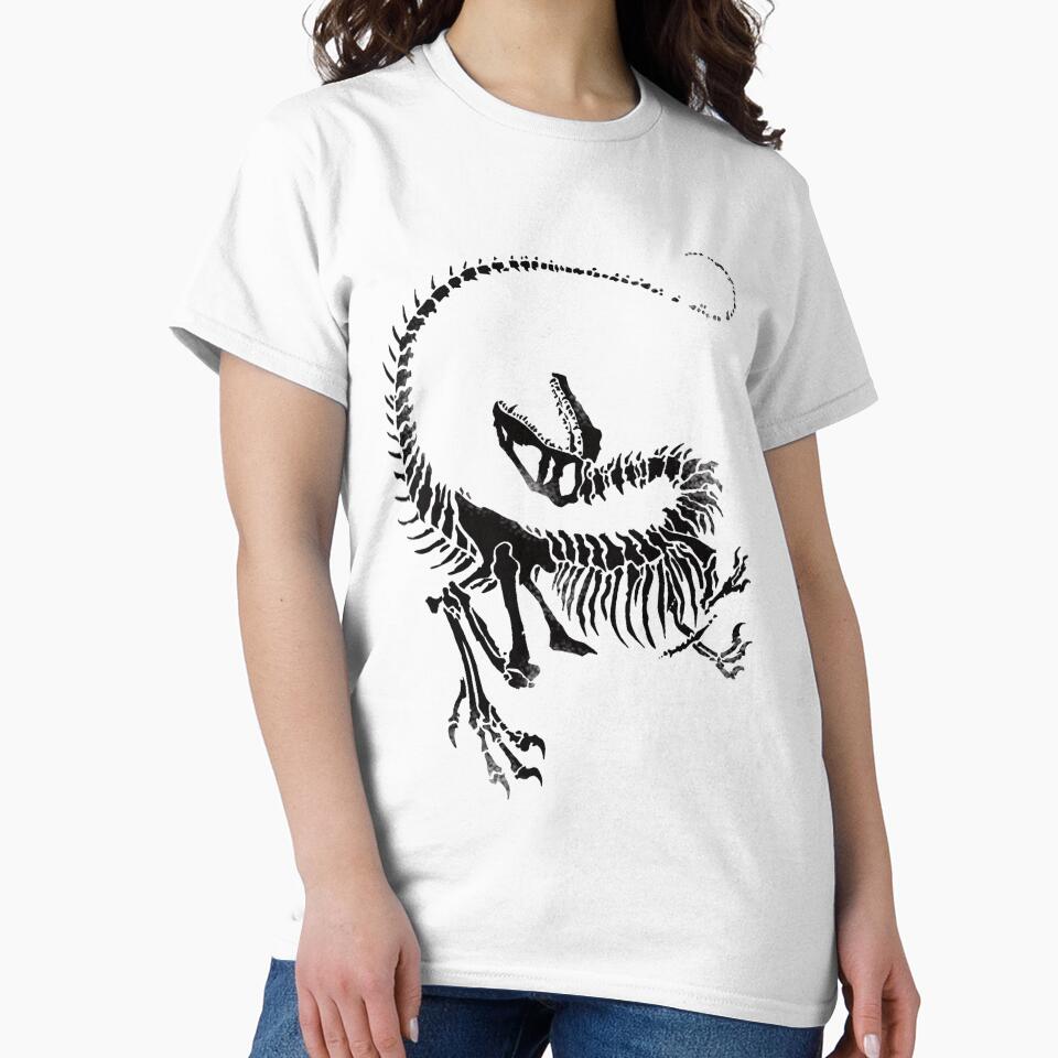 Velociraptor Skeleton Print by JJJericho T-Shirts, Hoodie, Sweatshirt | BlankRebels.com (Image 2)