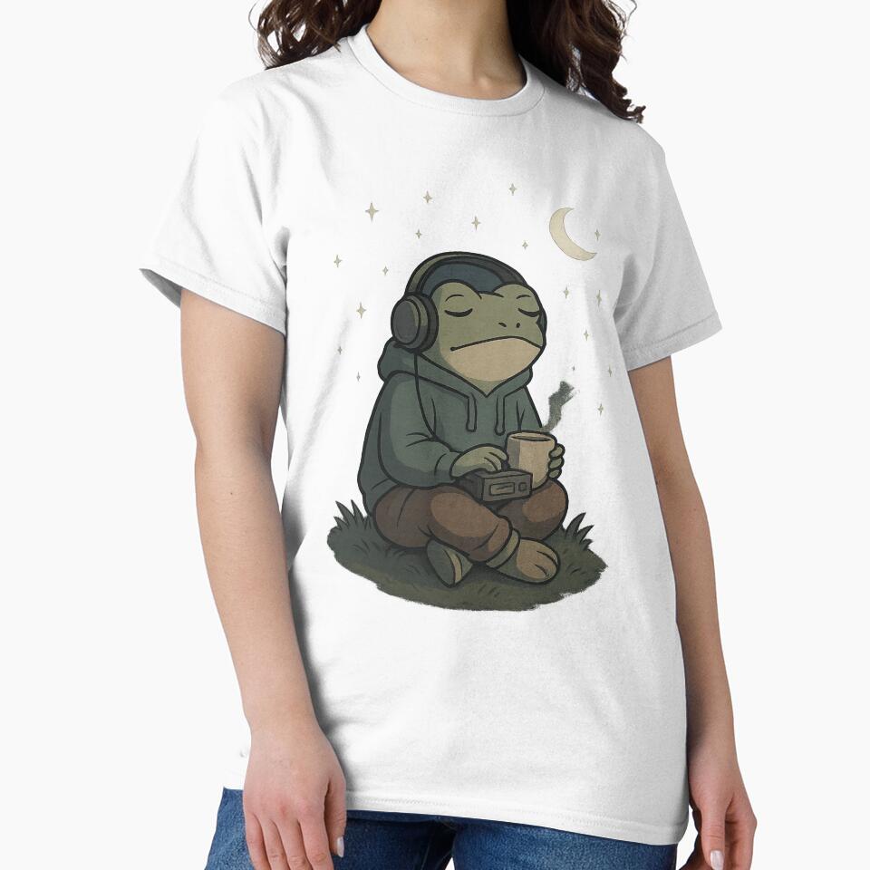 Lo-Fi Frog Nights by IDI0T0 T-Shirts, Hoodie, Sweatshirt | BlankRebels.com (Image 2)