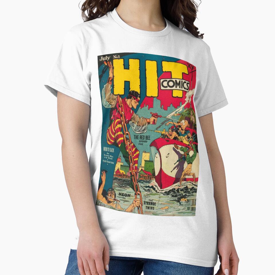 The Red Bee Stings Vintage Comic Book Art by IceCreamKisses T-Shirts, Hoodie, Sweatshirt | BlankRebels.com (Image 2)