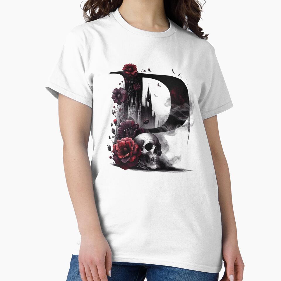 Gothic Halloween Skull and Roses P by CultDigHoriz T-Shirts, Hoodie, Sweatshirt | BlankRebels.com (Image 2)