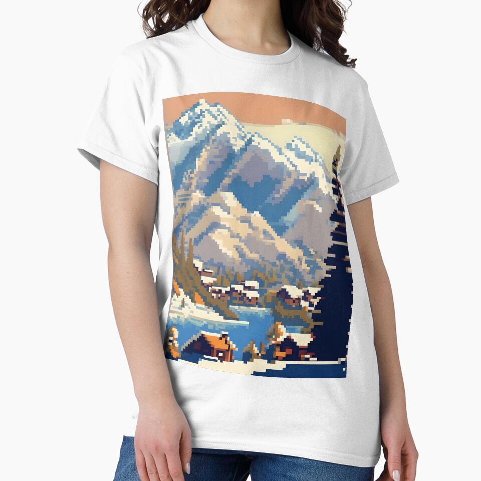 Retro French Alps Abstract Art by Esterlane T-Shirts, Hoodie, Sweatshirt | BlankRebels.com (Image 2)