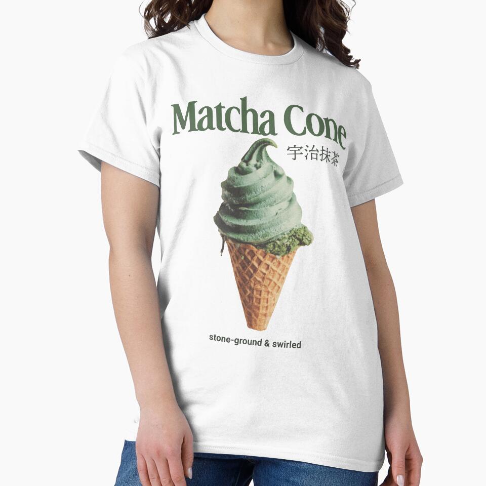Matcha Soft Serve Ice Cream Cone Aesthetic by trajeado14 T-Shirts, Hoodie, Sweatshirt | BlankRebels.com (Image 2)