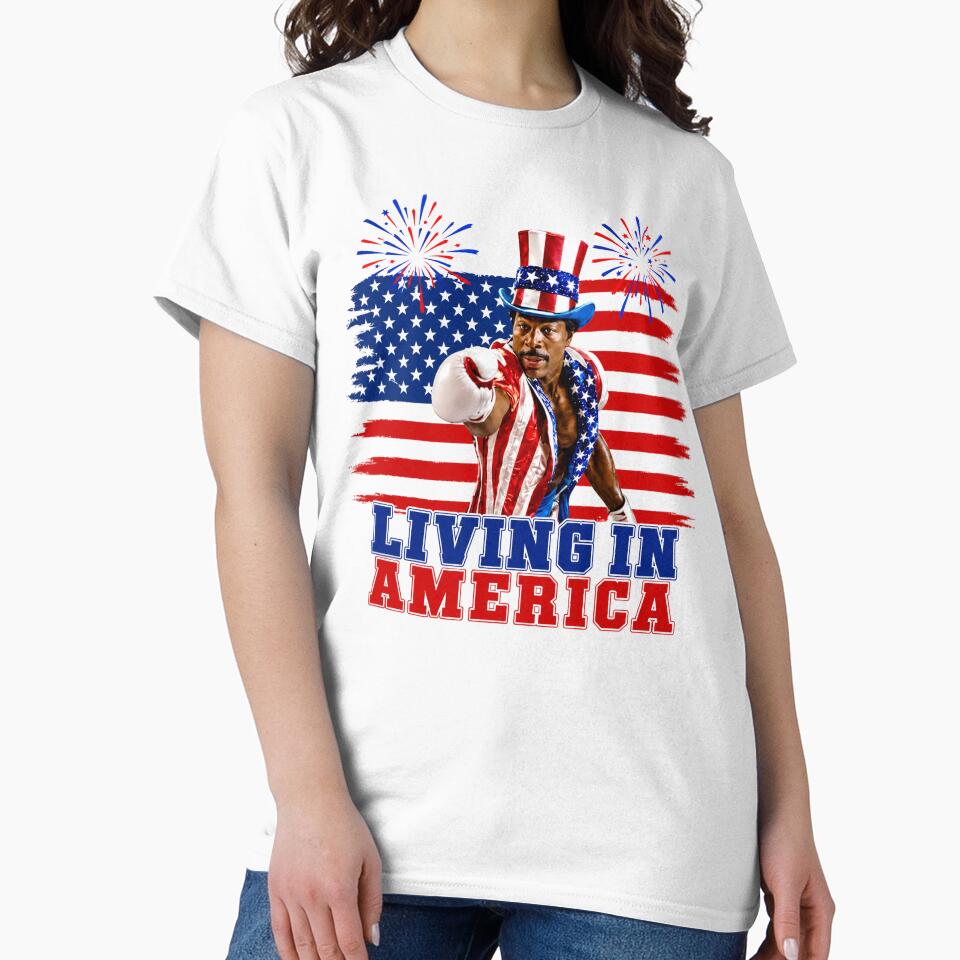 Apollo Creed Living In America - Patriotic Boxing Fourth Of July America, USA Fighter by kosterbleack