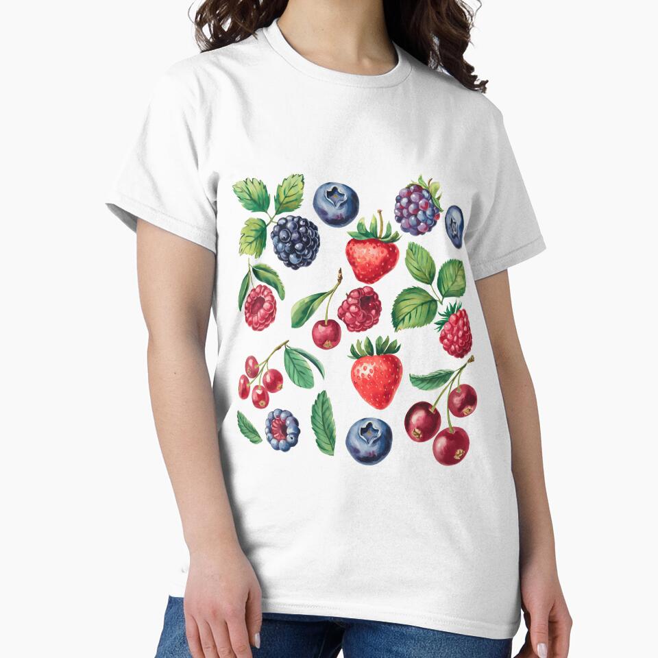 Cottagecore Berries Strawberry Summer Fruit Aesthetic Garden Fruit Lover by Shosohey T-Shirts, Hoodie, Sweatshirt (Image 2)