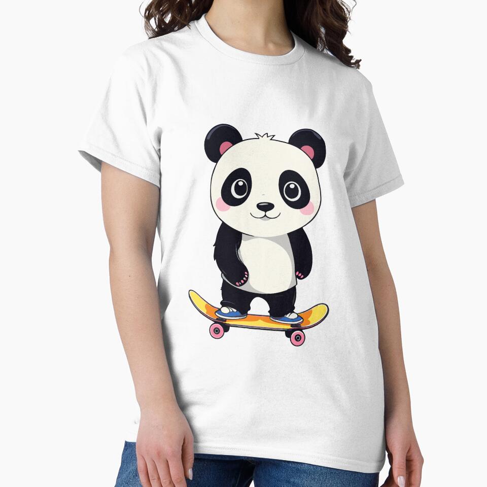Panda On A Skateboard by Atlantico54 T-Shirts, Hoodie, Sweatshirt | BlankRebels.com (Image 2)
