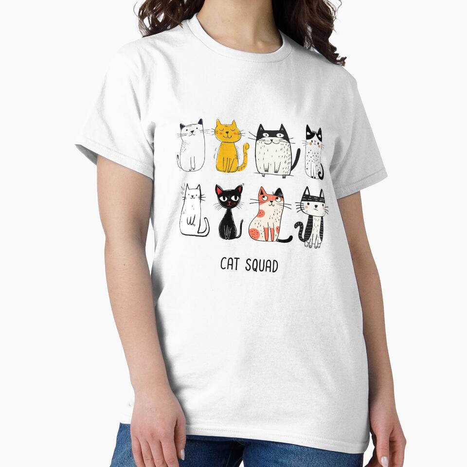 Cat Squad – Cute Funny Cats Illustration by cybersilverhand T-Shirts, Hoodie, Sweatshirt | BlankRebels.com (Image 2)