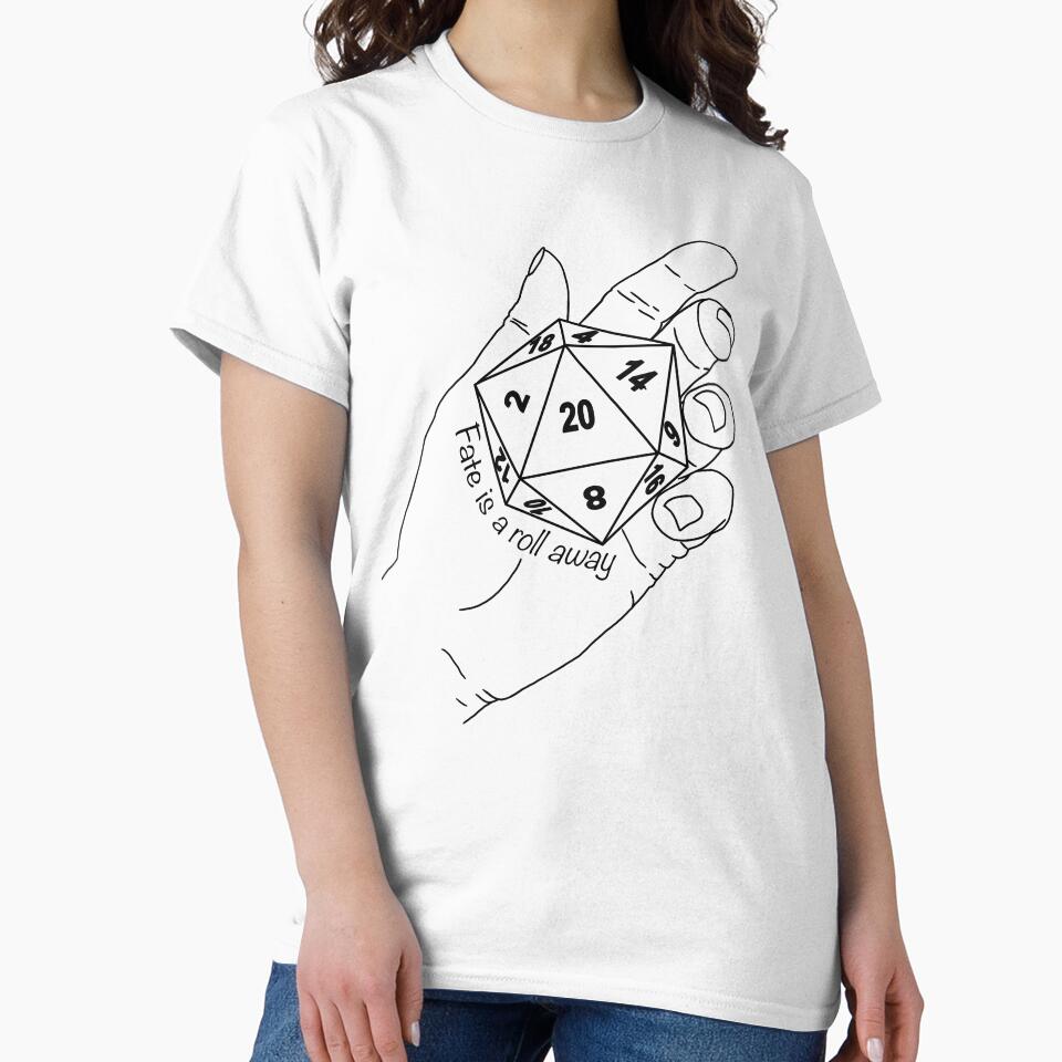 Critical Hit. Fate is a roll away. D20. Hands by KateQR T-Shirts, Hoodie, Sweatshirt | BlankRebels.com (Image 2)