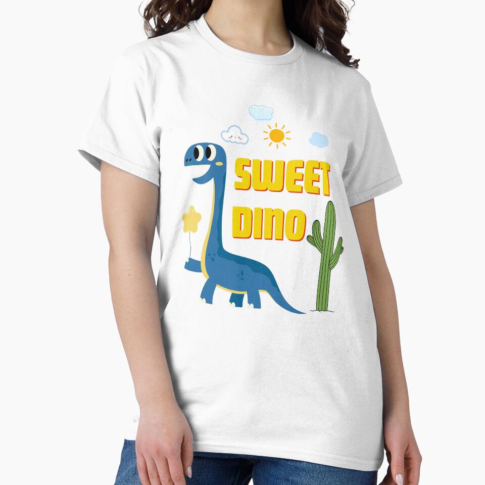 Dinosaur Walking with a Star – Carefree and Playful by j-2k T-Shirts, Hoodie, Sweatshirt | BlankRebels.com (Image 2)