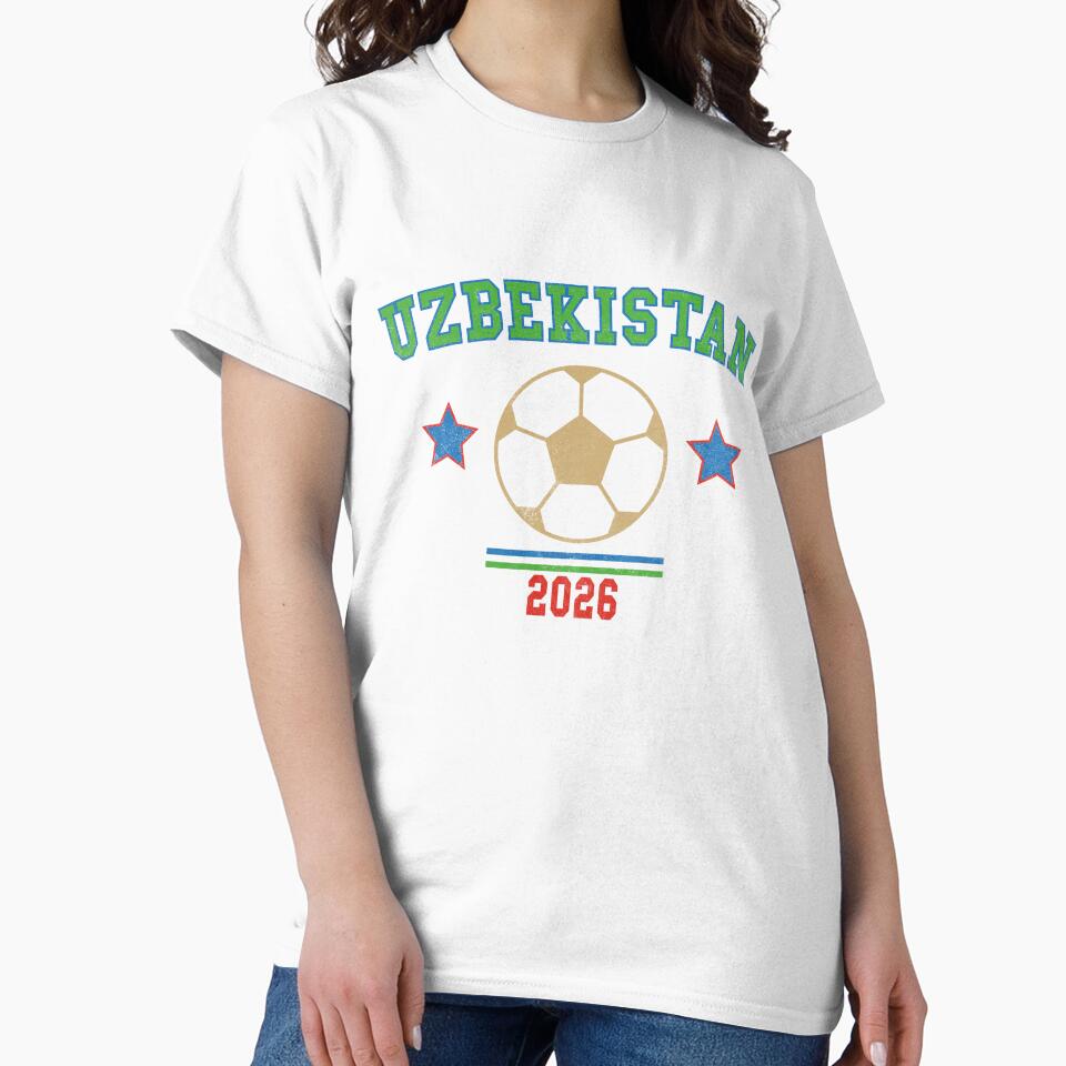 Uzbekistan Football Vintage Tee 2026 by C & T ArtLab
