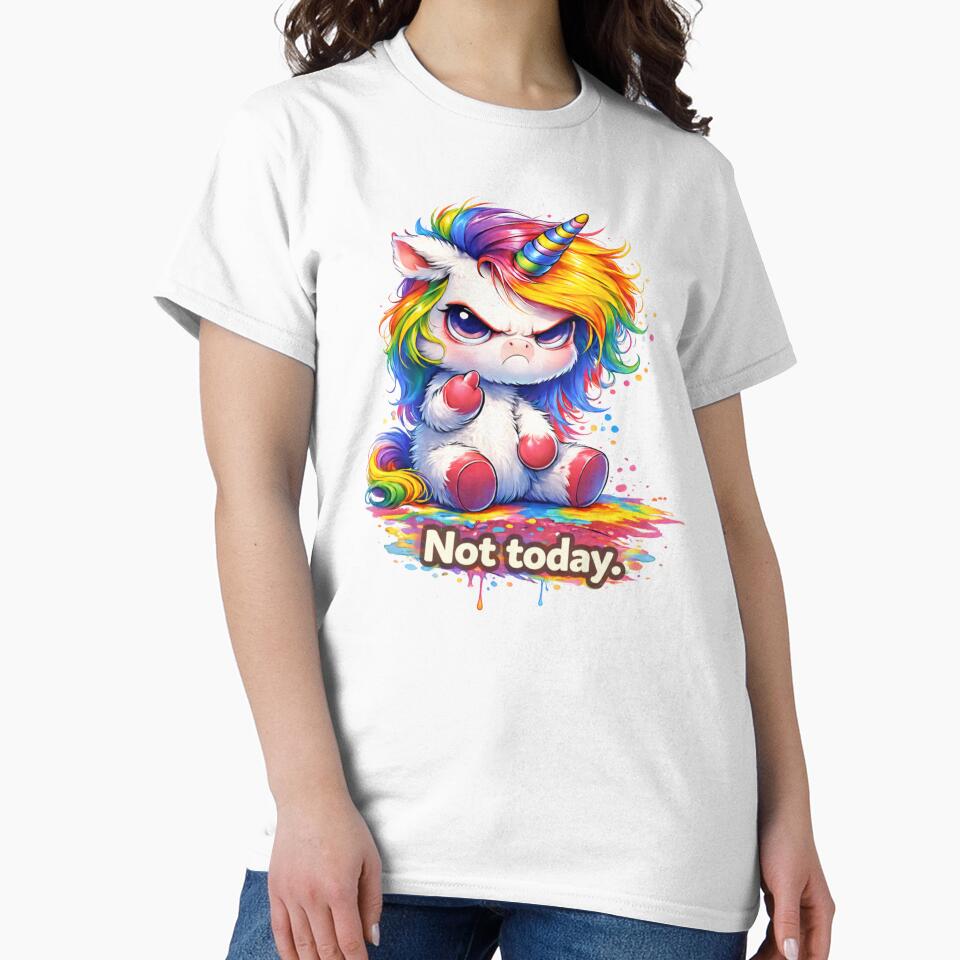 Not today. – Grumpy Unicorn Design by Tinosshop T-Shirts, Hoodie, Sweatshirt | BlankRebels.com (Image 2)