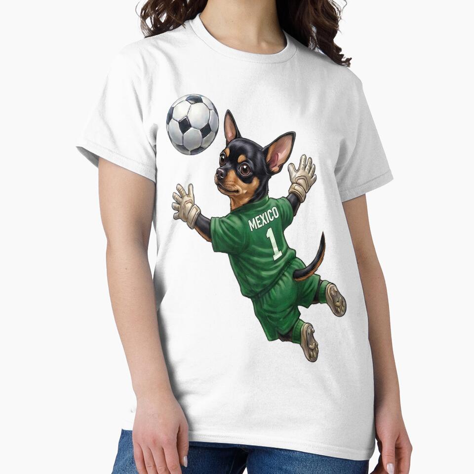 Soccer Goalkeeper Chihuahua Mexico (Black/Tan) by LightPaintress