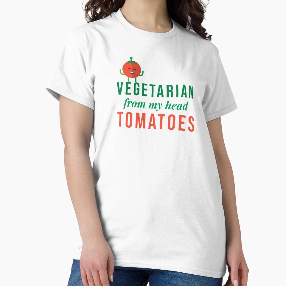 Vegetarian from my head tomatoes by ElenaDanilo T-Shirts, Hoodie, Sweatshirt | BlankRebels.com (Image 2)
