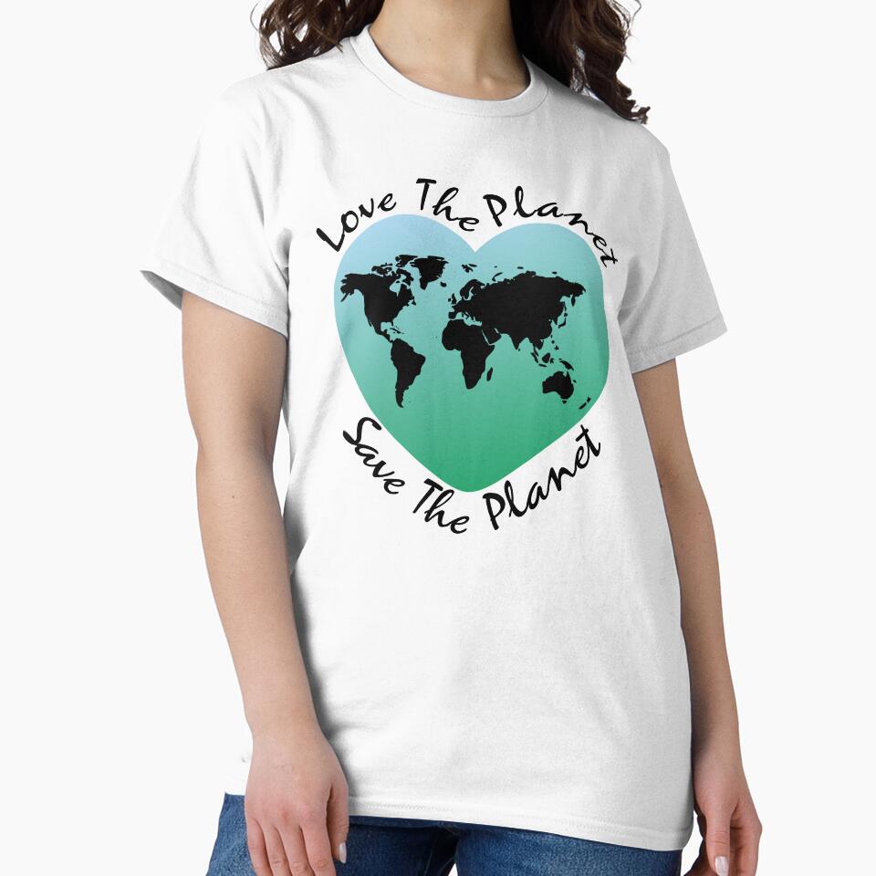 Planet Earth With Heart And Words by Oirabot T-Shirts, Hoodie, Sweatshirt | BlankRebels.com (Image 2)