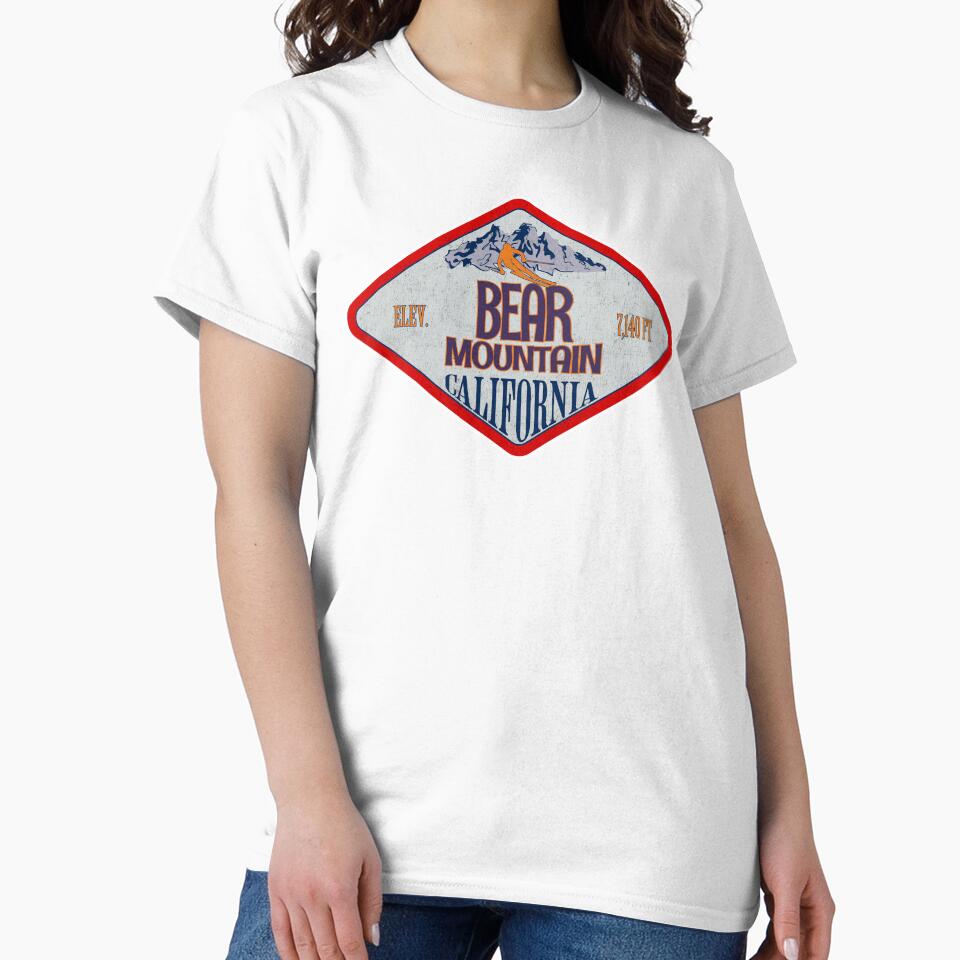 Bear Mountain Ski Resort, California, Vintage skiing badge design by Wanderful-roads T-Shirts, Hoodie, Sweatshirt (Image 2)