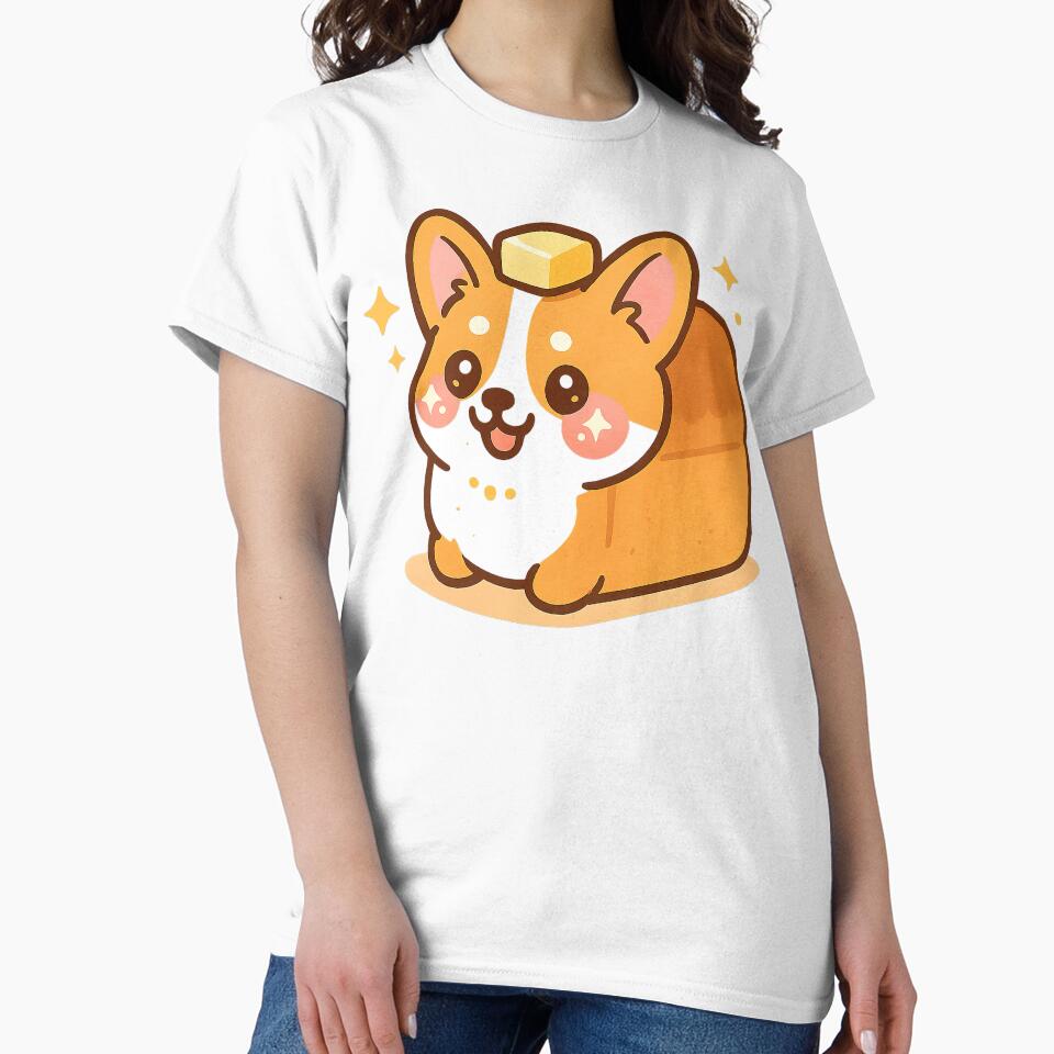 Cute Kawaii Corgi, Bread Loaf Corgi, Kawaii Corgi by graphic-genie T-Shirts, Hoodie, Sweatshirt | BlankRebels.com (Image 2)