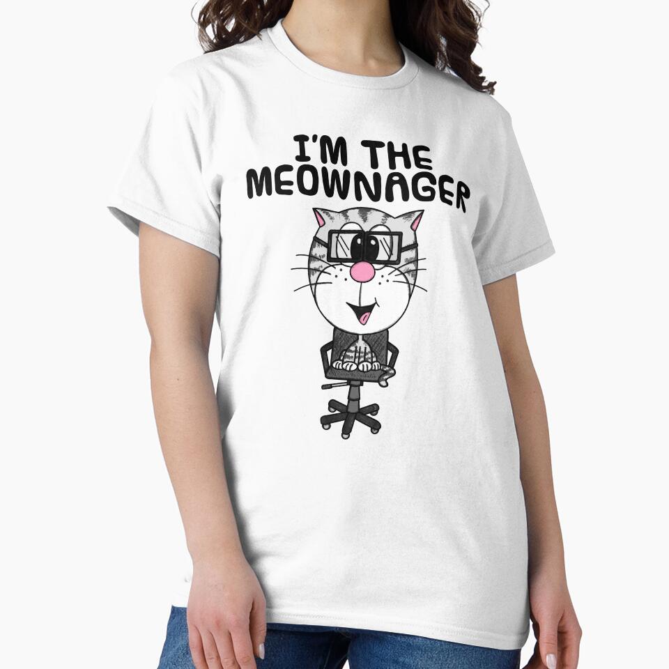 Cat Manager, I'm The Meownager, Office Coworker Funny by doodlerob T-Shirts, Hoodie, Sweatshirt | BlankRebels.com (Image 2)