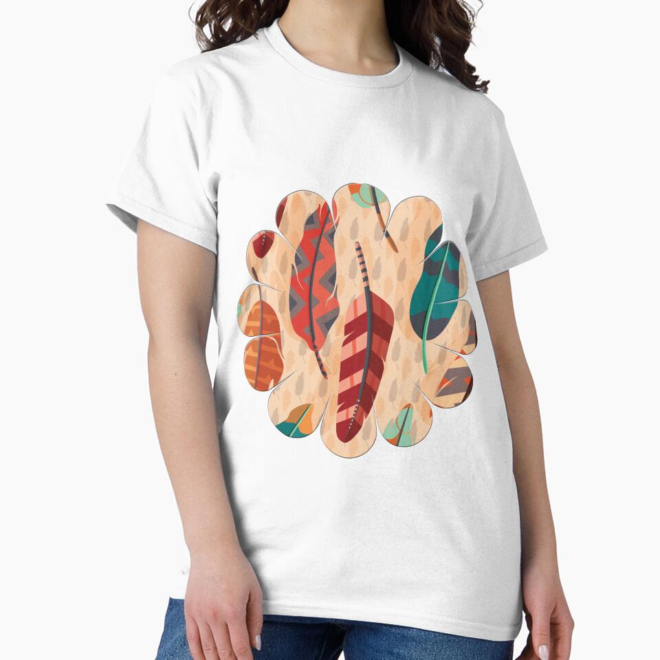 Boho Feather Flower by koshea23 T-Shirts, Hoodie, Sweatshirt | BlankRebels.com (Image 2)