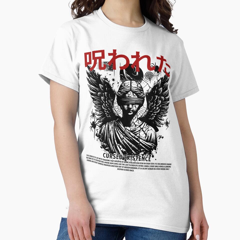 Angel Statue - Cursed Existence by DesignedByMarty T-Shirts, Hoodie, Sweatshirt | BlankRebels.com (Image 2)