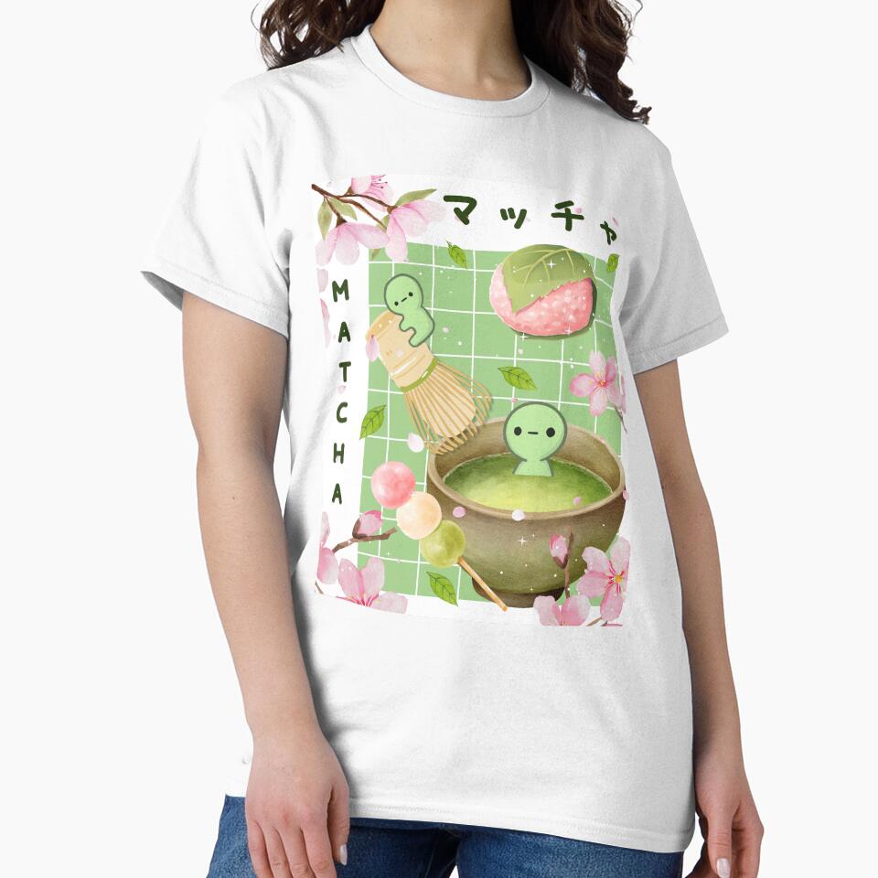 Sakura Kawaii Matcha Green Guys Japanese Tea by starbunnykawaii T-Shirts, Hoodie, Sweatshirt | BlankRebels.com (Image 2)