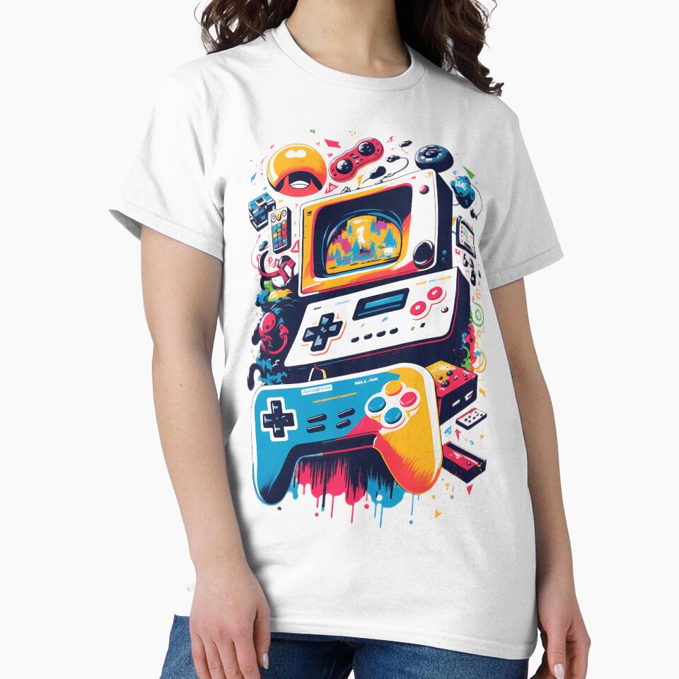 90s retro gaming with vivid colours by Xiangster987 T-Shirts, Hoodie, Sweatshirt | BlankRebels.com (Image 2)