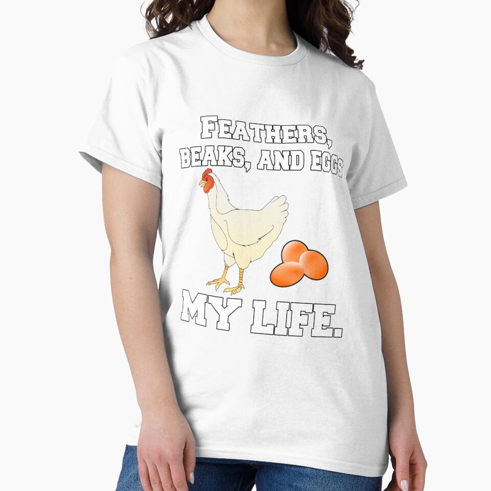 Funny Chicken Farmer Humor Feathers, Beaks, And Eggs My Life by fantasticdesign