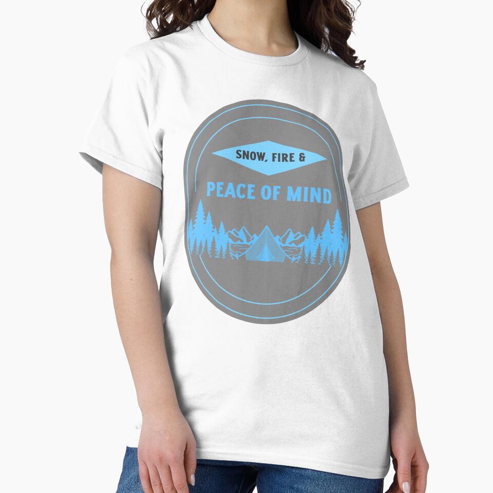 Snow Fire & Peace of Mind – Winter Camping Badge for Outdoor Enthusiasts by FusionTeeDesign T-Shirts, Hoodie,... (Image 2)