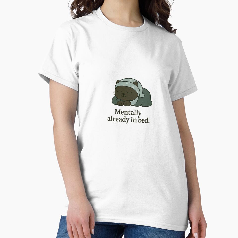Mentally Already in Bed – Cozy Black Cat Sticker | The Familiar Collection – Everyday Comforts by Swabiart... (Image 2)