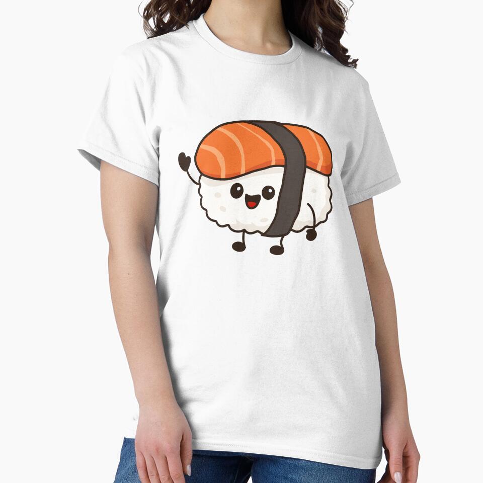 Happy sushi roll cartoon character by Potattoo T-Shirts, Hoodie, Sweatshirt | BlankRebels.com (Image 2)