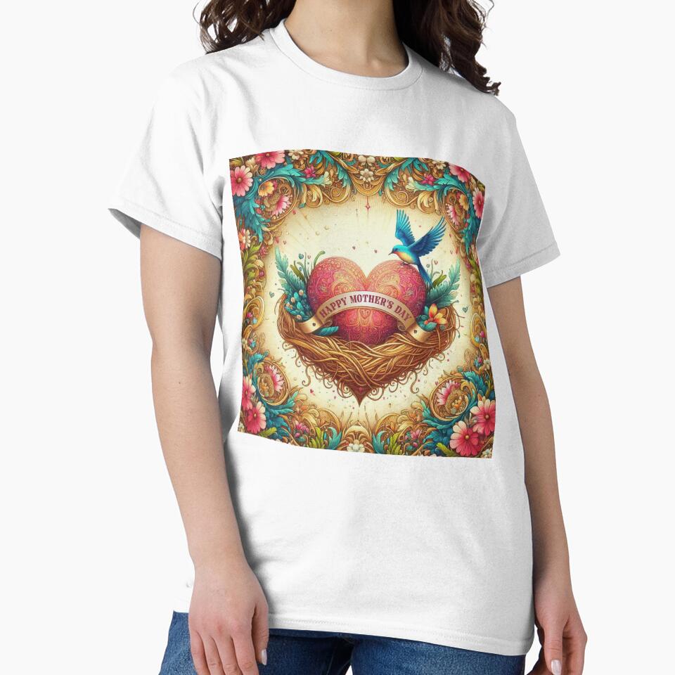 Happy Mothers Day Heart in the Nest by Illuministique T-Shirts, Hoodie, Sweatshirt | BlankRebels.com (Image 2)