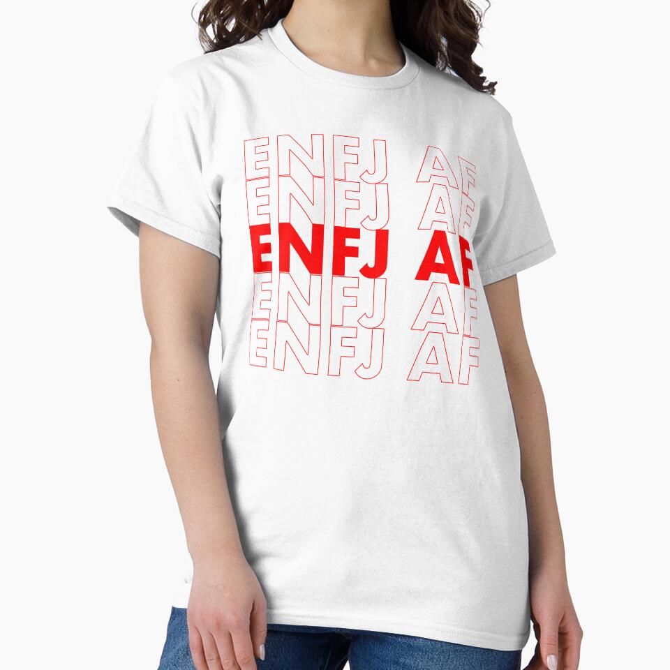 ENFJ AF Red Personality MBTI Funny Shirt by FanaticTee