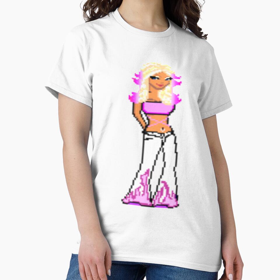 dollz mania pixelated doll 2000s blonde pretty girl by stickersbyro ☆ T-Shirts, Hoodie, Sweatshirt (Image 2)